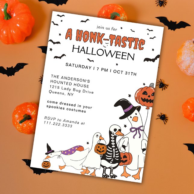 Halloween Spooky Goose Costume Party  Invitation (Creator Uploaded)