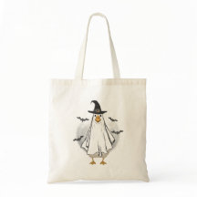 Halloween Spooky Goose Tote Bag