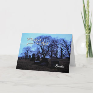 Halloween - Spooky Graveyard, for Brother Card