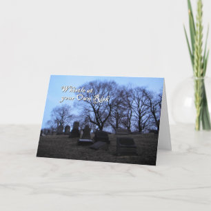 Halloween, Spooky Graveyard, Whistle at own Risk Card