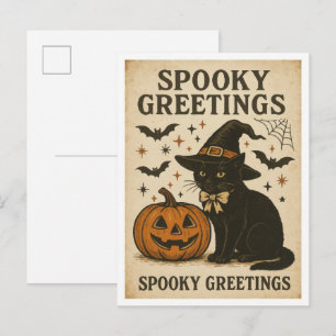 Halloween Spooky Greetings Postcard