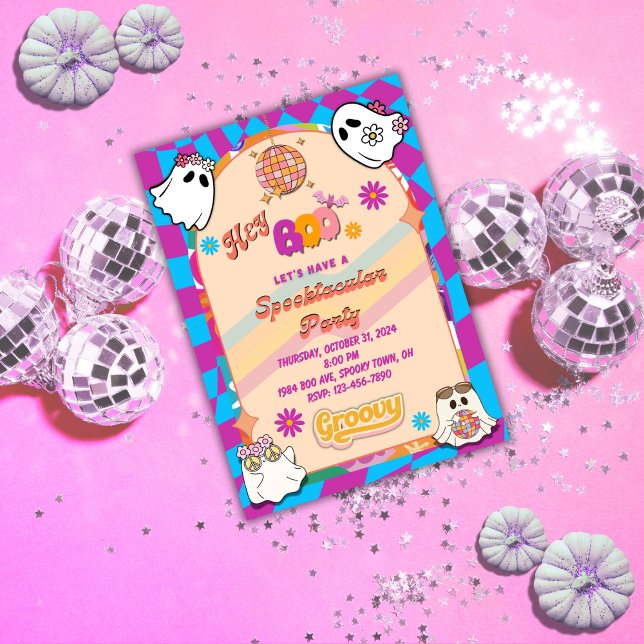 Halloween Spooky Groovy Party Invitation (Creator Uploaded)