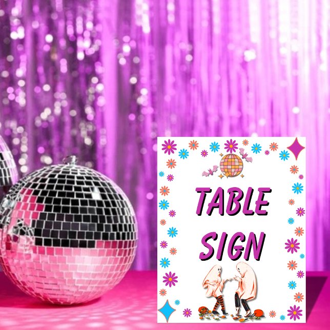Halloween Spooky Groovy Party Table Signs (Creator Uploaded)
