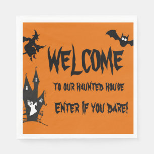 Halloween Spooky Haunted House Paper   Napkin