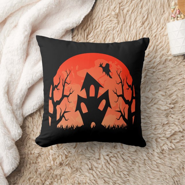 Halloween Spooky House Cushion (Blanket)