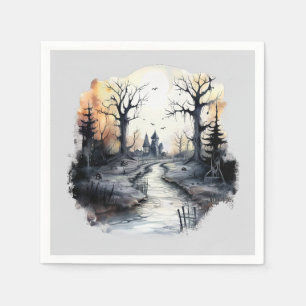 Halloween Spooky House Napkin