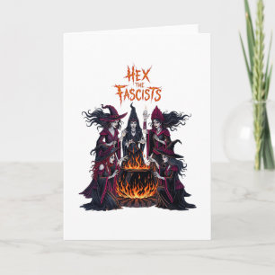 Halloween Spooky Liberal Witch Anti Trump 1 Card