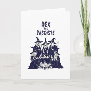 Halloween Spooky Liberal Witch Anti Trump Card