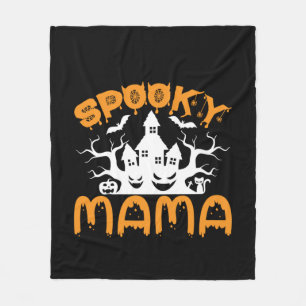 Halloween Spooky Mama Birthday Fleece Blanket