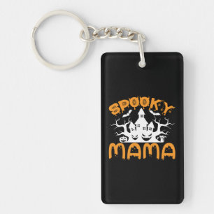 Halloween Spooky Mama Birthday Key Ring