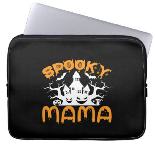 Halloween Spooky Mama Birthday Laptop Sleeve