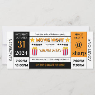 Halloween Spooky Movie Invitation