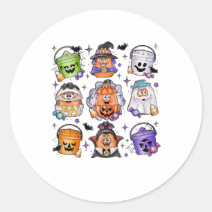 Halloween Spooky Nugget Cute Scary Movie Character Classic Round Sticker