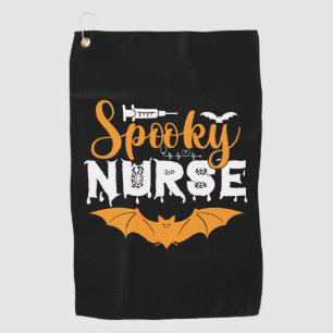 Halloween Spooky Nurse Birthday Golf Towel