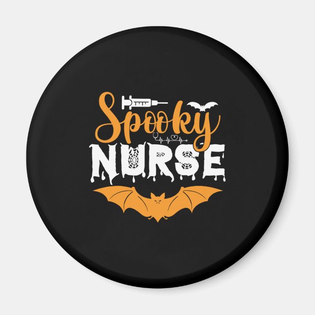 Halloween Spooky Nurse Birthday Magnet (Front)