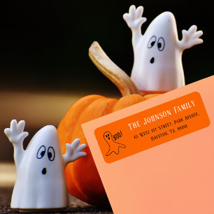 Halloween Spooky Orange Party Mail Return Address