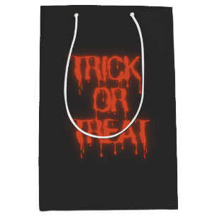 Halloween Spooky Party Favour   Blood Typography  Medium Gift Bag