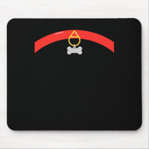 Halloween Spooky Paw Print Collar Bone Tag - Mouse Mat