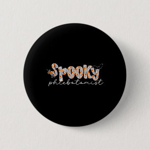 Halloween Spooky Phlebotomist Floral Phlebotomy Te 6 Cm Round Badge