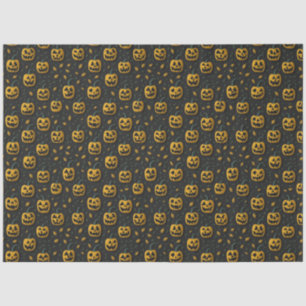 Halloween spooky pumpkin cartoon dark contrast tissue paper