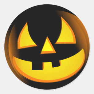 Halloween - Spooky Pumpkin Classic Round Sticker