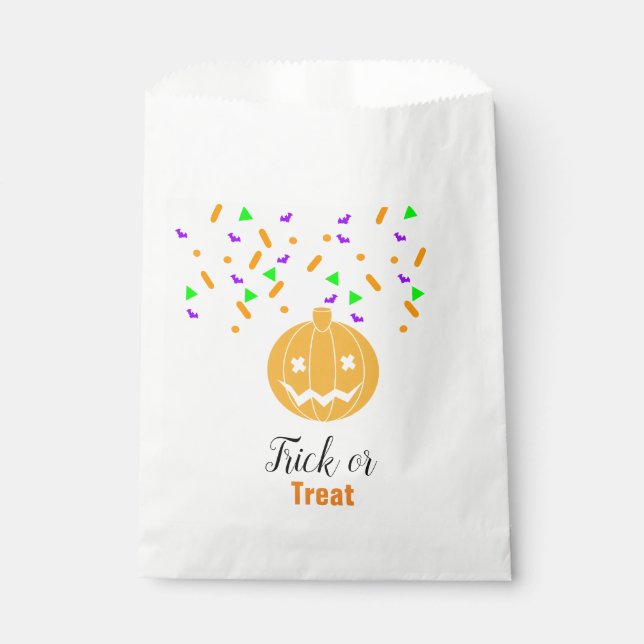 Halloween Spooky Pumpkin | Confetti Sprinkles Favour Bags (Front)