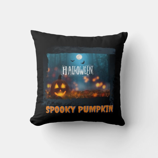 HALLOWEEN SPOOKY PUMPKIN CUSHION (Front)
