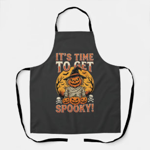 Halloween Spooky Pumpkin Scarecrow Vintage Apron