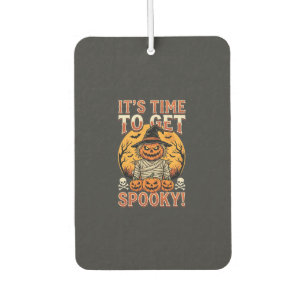 Halloween Spooky Pumpkin Scarecrow Vintage Car Air Freshener