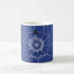 Halloween Spooky Scary Cute Spider Web Coffee Mug<br><div class="desc">Spooky spider in a spider web. Are you ready for some Halloween fun? then you will love this spooky black spider busy spinning a spooky web. The background is completely editable and can be changed to any colour. This fun whimsical design is sure to get your Halloween started right. The...</div>