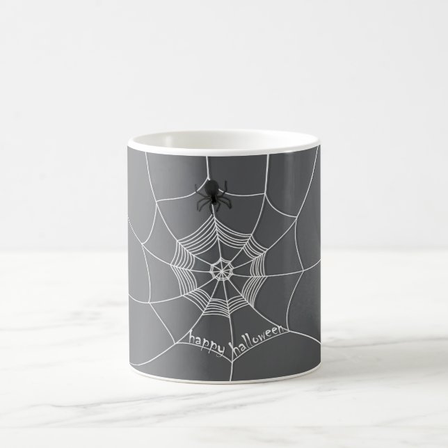 Halloween Spooky Scary Cute Spider Web Coffee Mug (Center)