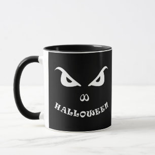 Halloween spooky scary face mug