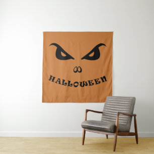 Halloween spooky scary face tapestry