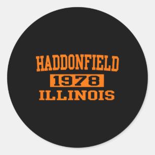 Halloween Spooky Scary Haddonfield Illinois Hallow Classic Round Sticker