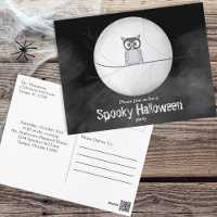 Halloween Spooky Scary Owl Whimsical Party Invitat
