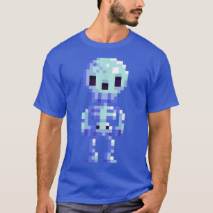 Halloween Spooky Scary Skeleton 8Bit Tee 