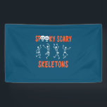 Halloween Spooky Scary Skeletons Dance Birthday Banner<br><div class="desc">Halloween Spooky Scary Skeletons Dance Birthday</div>