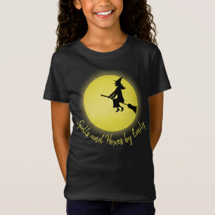 Halloween Spooky Scary Witch Broomstick Moonlight T-Shirt
