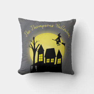 Halloween Spooky Scary Witch Haunted House Cushion