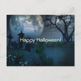 Halloween Spooky Scenes Postcard