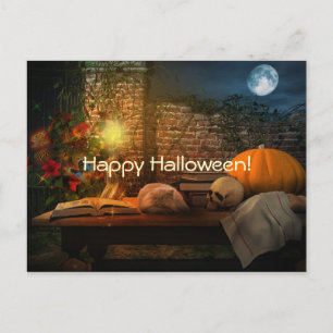 Halloween Spooky Scenes Postcard