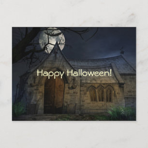Halloween Spooky Scenes Postcard