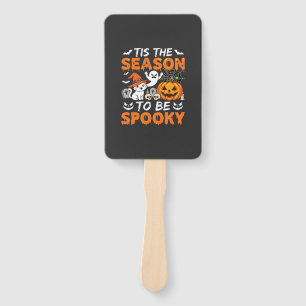Halloween Spooky Season Cat Ghost Pumpkin Hand Fan