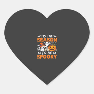 Halloween Spooky Season Cat Ghost Pumpkin Heart Sticker
