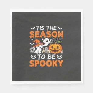 Halloween Spooky Season Cat Ghost Pumpkin Napkin