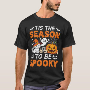 Halloween Spooky Season Cat Ghost Pumpkin T-Shirt
