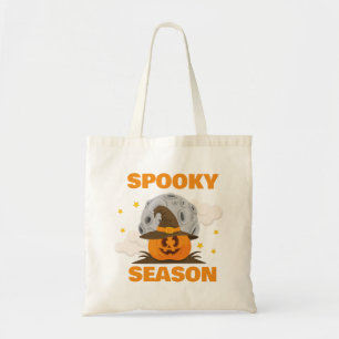 Halloween  Spooky Season Cute Orange Pumpkin  Tote Bag
