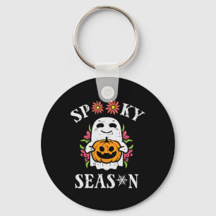 Halloween Spooky Season Ghost Retro Costume Women Key Ring