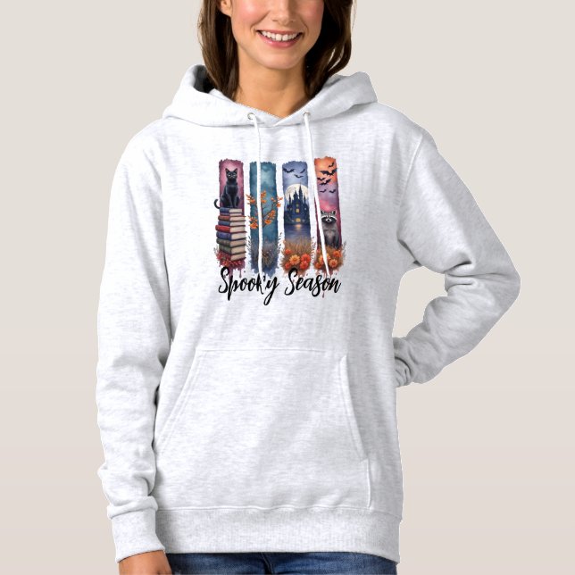 Halloween Spooky Season Gothic Brushstroke Hoodie (Front)