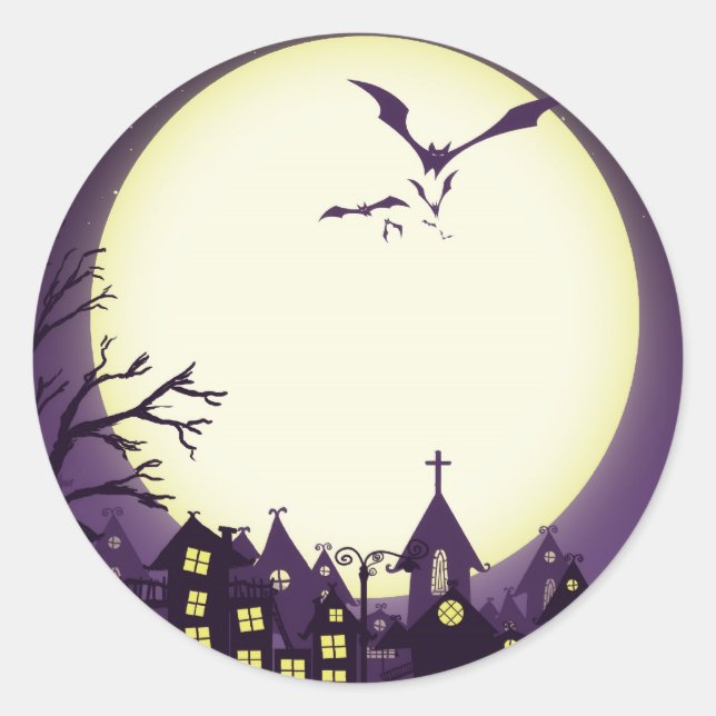 Halloween Spooky Silhouettes Sticker (Front)